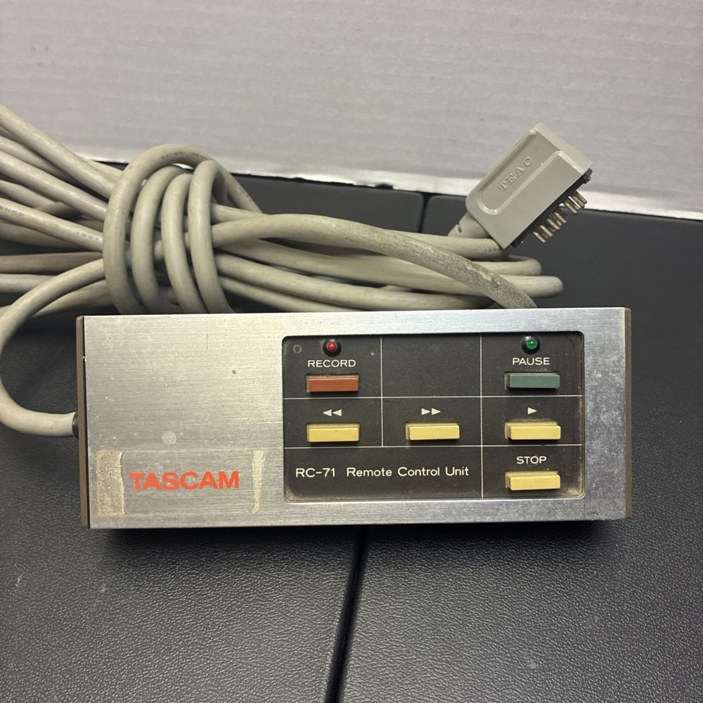 Tascam RC-71 Vintage Reel to Reel Remote Control w/ Attached 15' TEAC Cable